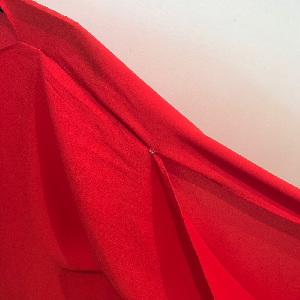 NWT! Vince Camuto RED HOT Cape Top! Long Sleeves Poncho OS - Picture 5 of 8